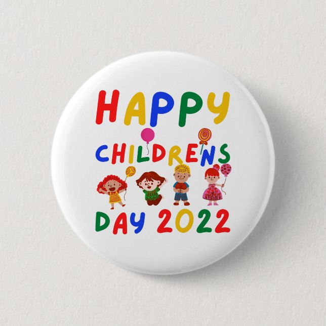 Happy Children's Day 2022 Button (Vorderseite)