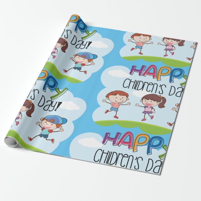 Happy Childrens Day Geschenkpapier (Ungerollt)