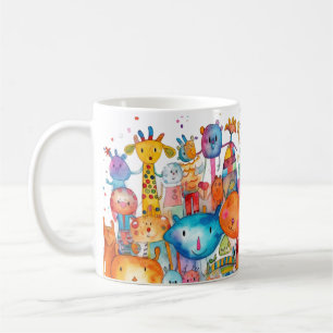 Happy Children's zeichnend Landtiere Kaffeetasse