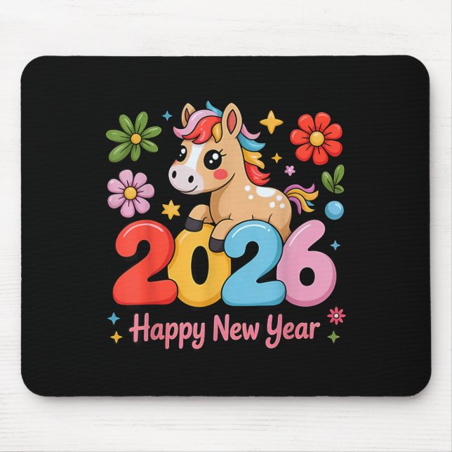 Happy Chinese Lunar New Year 2026 Year Of The Fire Mousepad (Vorne)