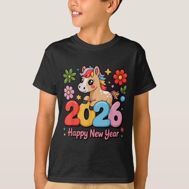 Happy Chinese Lunar New Year 2026 Year Of The Fire T-Shirt (Vorderseite)