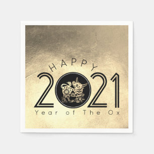 Happy Chinese Metal Ox New Year 2021 PN Serviette