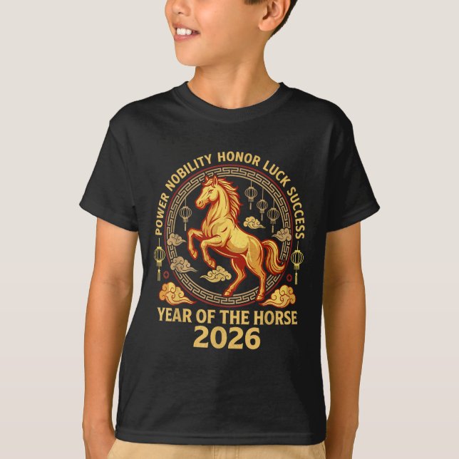 Happy Chinese New Year 2026 Year Of The Horse 2026 T-Shirt (Vorderseite)