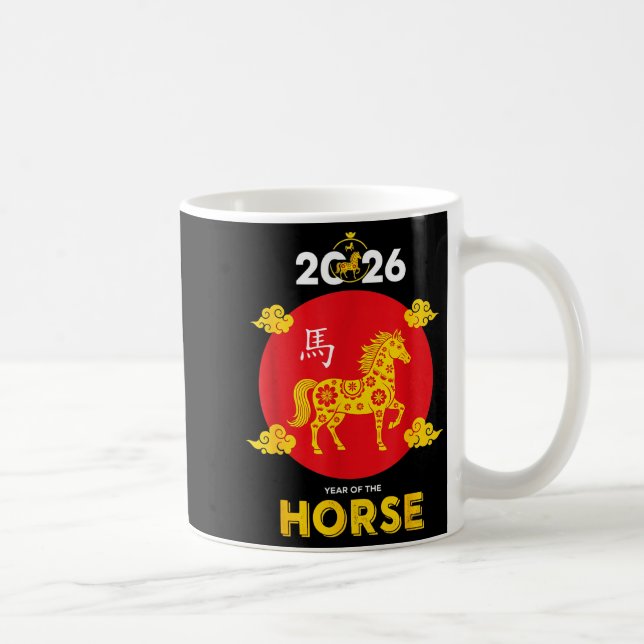 Happy Chinese New Year 2026 Year Of The Horse  Kaffeetasse (Rechts)