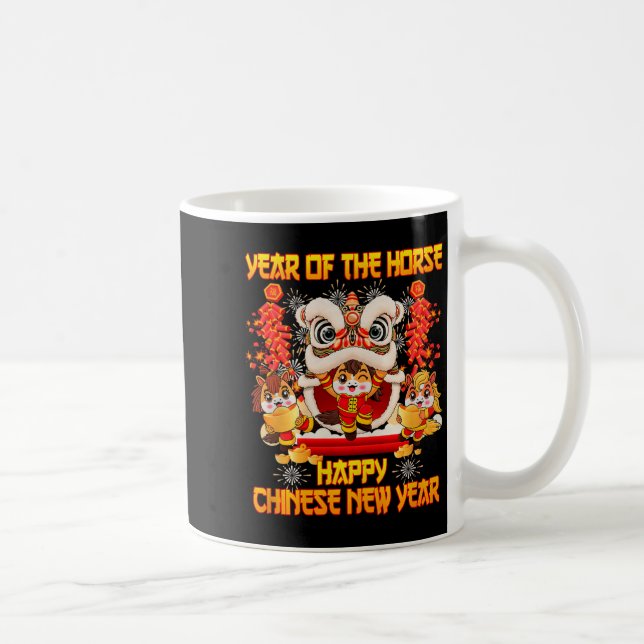 Happy Chinese New Year 2026 Year Of The Horse Kid  Kaffeetasse (Rechts)