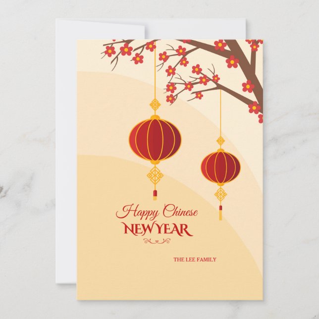 Happy Chinese New Year Card Feiertagskarte (Vorderseite)