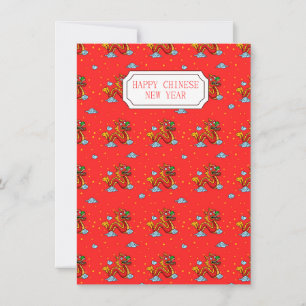 Happy Chinese New Year Dragon Foto Feiertagskarte