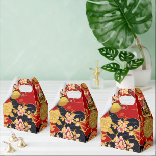 Happy Chinese New Year Moderne Asian Muster Geschenkschachtel