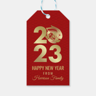 Happy Chinese New Year of the Rabbit Geschenkanhänger