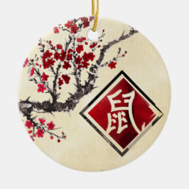 Happy Chinese New Year of the Rat - 2020 Keramik Ornament