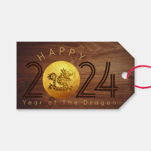 Happy Chinese New Year Wood Dragon 2024 GT Geschenkanhänger