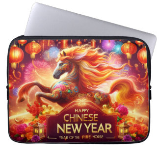 Happy Chinese New Year (Year of the Fire Horse) Laptopschutzhülle