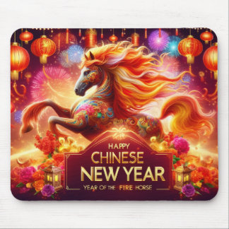 Happy Chinese New Year (Year of the Fire Horse) Mousepad