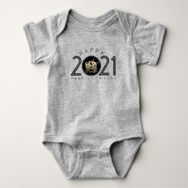 Happy Chinese Ox New Year 2021 Baby Bodysuit Strampler