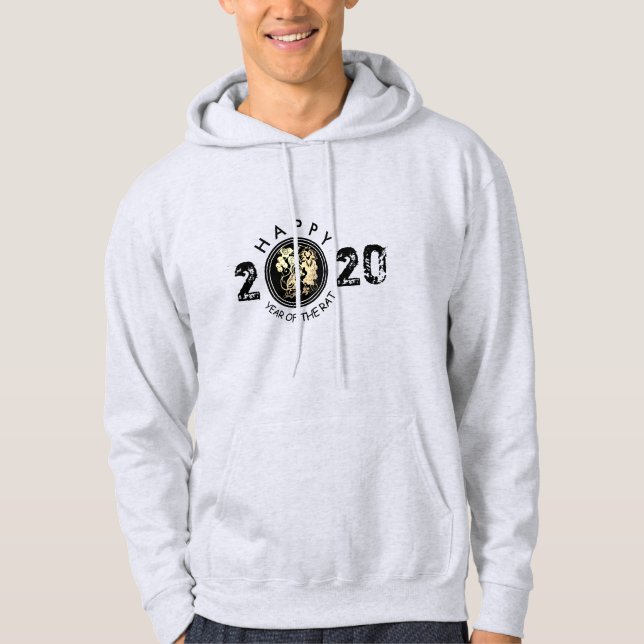 Happy Chinese Rat New Year 2020 Men Hoodie 3 (Vorderseite)
