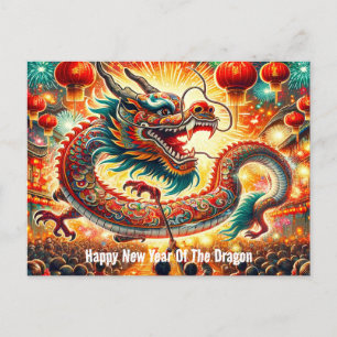 Happy Chinesisch neues Jahr des Drachen Postkarte