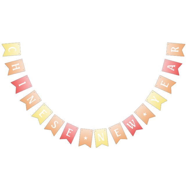 Happy chinesischer Party-Banner Wimpelkette (Alle)