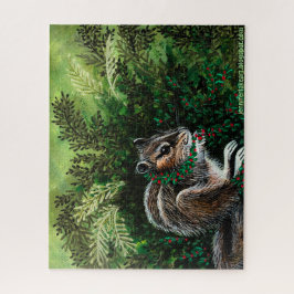 Happy Chipmunk in Fern Puzzle