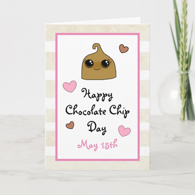 Happy Chocolate Chip Day Funny Holidays Karte (Vorderseite)