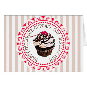 Happy Chocolate Cupcake Day Blank Grußkarte