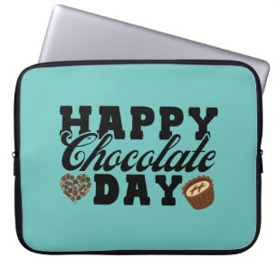 Happy Chocolate Day, Chocolate Lover's Joyful Laptopschutzhülle