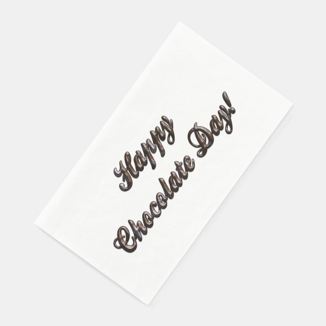 Happy Chocolate Day Serviette (Ecke)