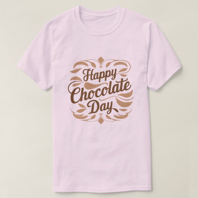 Happy Chocolate Day typography T - Shirt Design (Design vorne)