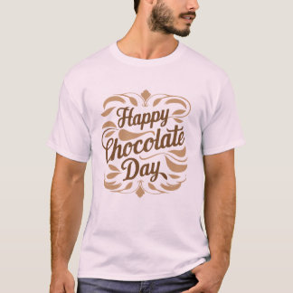 Happy Chocolate Day typography T - Shirt Design