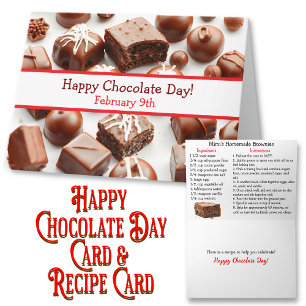 Happy Chocolate Day - und Brownies Recipe Inside Karte