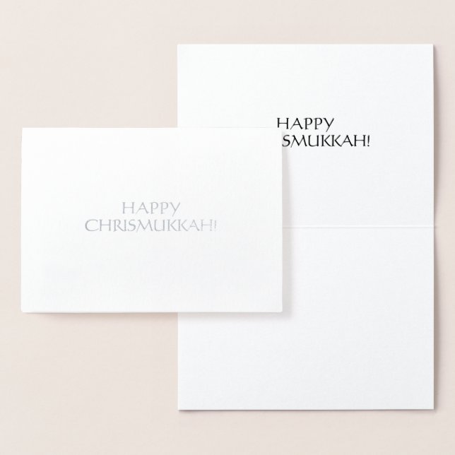 Happy Chrismukkah einfache minimalistische elegant Folienkarte (Anzeige)