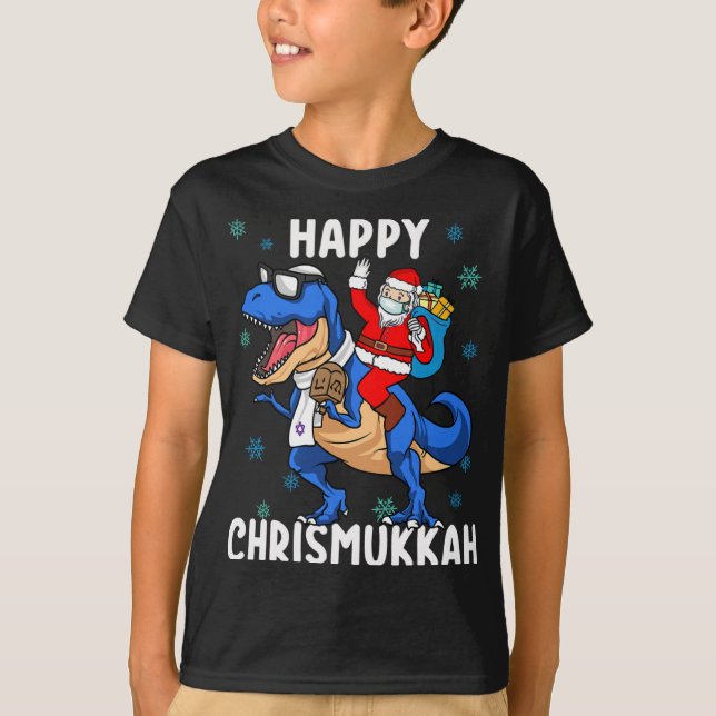 Happy Chrismukkah Funny Hanukkah Christmas Jewi Sh T-Shirt (Vorderseite)