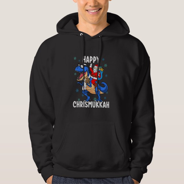 Happy Chrismukkah Funny Hanukkah Weihnachten Juden Hoodie (Vorderseite)