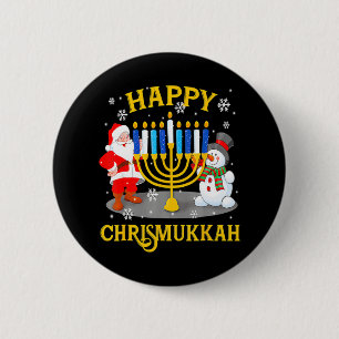 Happy Chrismukkah Funny Hanukkah Weihnachtsjuwis Button