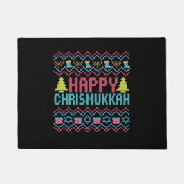 Happy Chrismukkah Funny Jewish Ugly Sweater Gesche Fußmatte