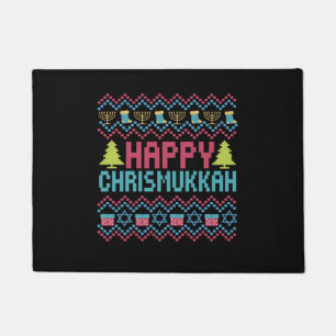 Happy Chrismukkah Funny Jewish Ugly Sweater Gesche Fußmatte