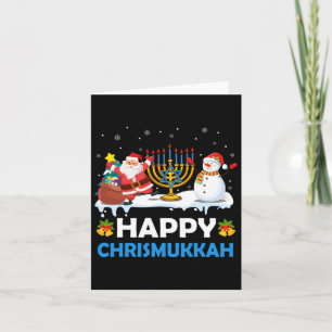 Happy Chrismukkah Hanukkah Fun Frohe Weihnachtsjud Karte