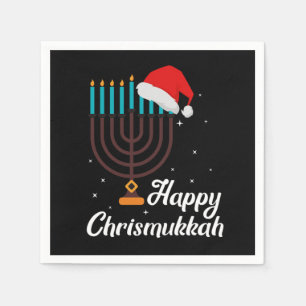 Happy Chrismukkah Hanukkah Jewish Festival Gift Serviette