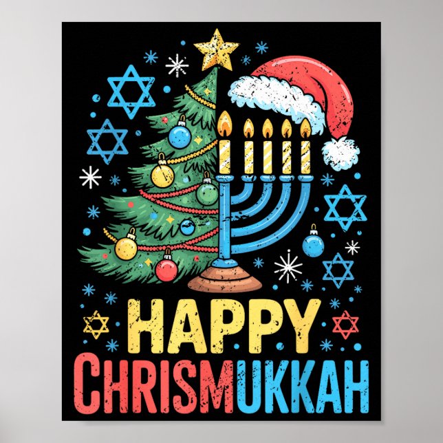 Happy Chrismukkah Holiday Christmas And Hanukkah S Poster (Vorne)