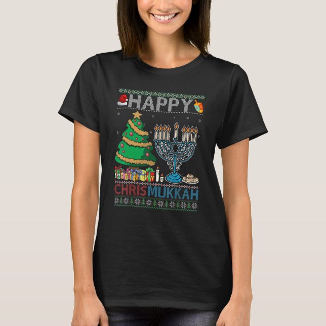 Happy Chrismukkah Jewish Christmas Hanukkah Chanuk T-Shirt (Vorderseite)