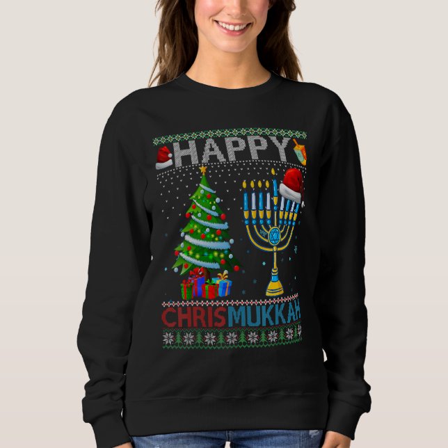 Happy Chrismukkah Jewish Christmas Hanukkah Holida Sweatshirt (Vorderseite)