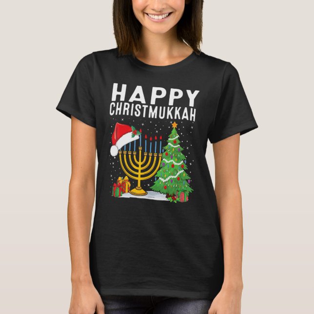 Happy Chrismukkah Jewish Christmas Hanukkah Holida T-Shirt (Vorderseite)