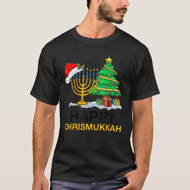 Happy Chrismukkah Jewish Christmas Hanukkah Holida T-Shirt (Vorderseite)