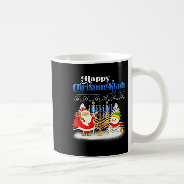 Happy Chrismukkah Jewish Christmas Hanukkah  Kaffeetasse (Rechts)