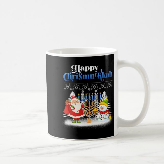 Happy Chrismukkah Jewish Christmas Hanukkah T Shir Kaffeetasse (Rechts)