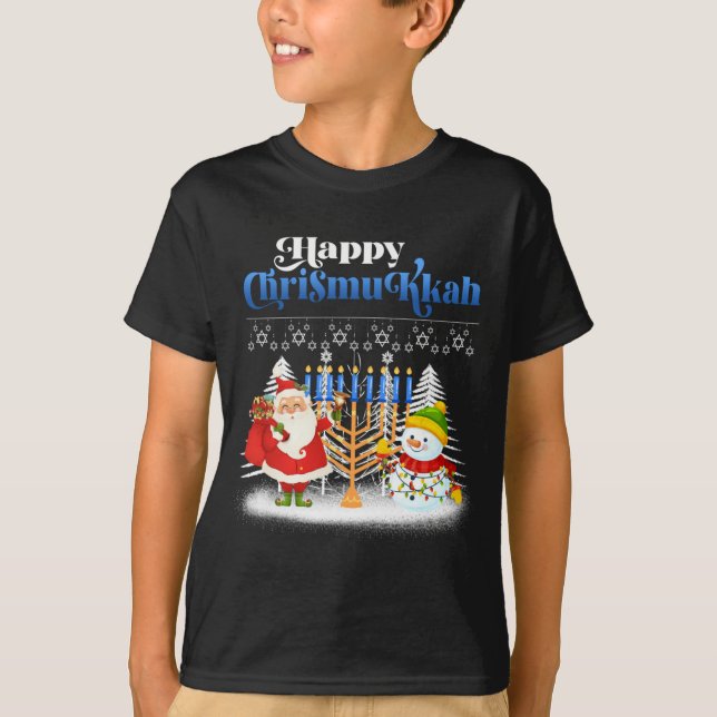 Happy Chrismukkah Jewish Christmas Hanukkah T Shir T-Shirt (Vorderseite)