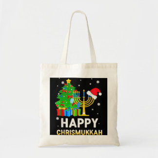 Happy Chrismukkah jüdische Weihnachten Hanukkah Ho Tragetasche