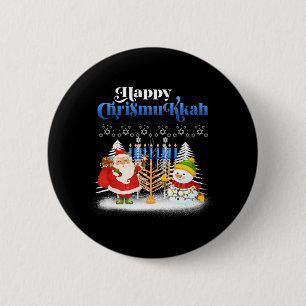 Happy Chrismukkah Jüdische Weihnachtszeit Hanukkah Button