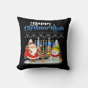 Happy Chrismukkah Jüdische Weihnachtszeit Hanukkah Kissen