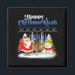 Happy Chrismukkah Jüdische Weihnachtszeit Hanukkah Magnet<br><div class="desc">Weihnachtsjunge Kinder Kinder Jugendliche Männer. Funny Spaß Grafik Tee Kostüme für diejenigen,  die glauben an Weihnachtsmann,  Liebe Hirsch,  Rentier,  Elf,  Elfen,  Gesang Songs,  Party Dekoration,  Baum,  Hut,  Socken Dieses Weihnachtstee mit Grafik ist ein großes Weihnachtsgeschenk</div>