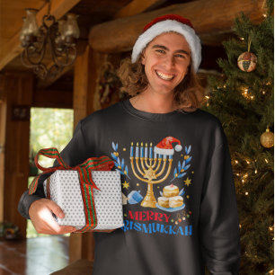 Happy Chrismukkah Jüdische Weihnachtszeit Hanukkah Sweatshirt